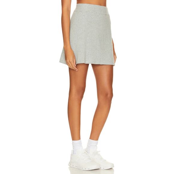 NWT WeWoreWhat Womens Cable Knit Skirt Mini‎ Heather Grey Medium - Picture 2 of 8